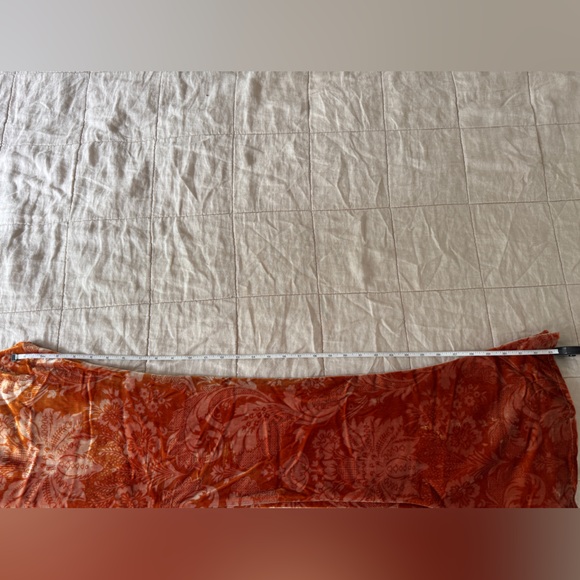 NWT Acne Studios Women's Orange Floral Velvet Flared Runway Pants - Picture 10 of 10